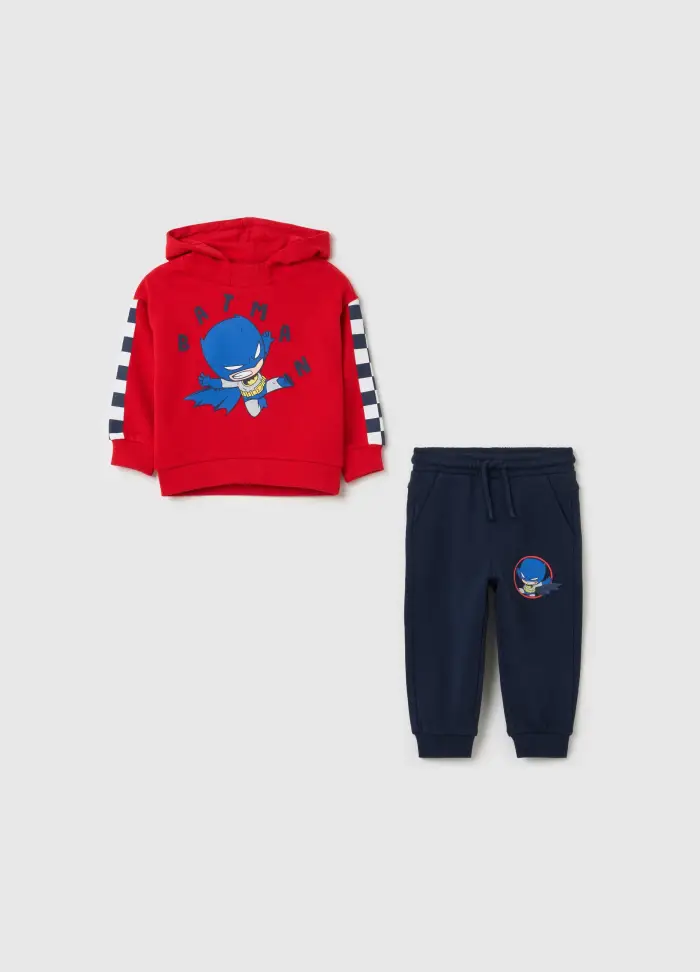 Jogging Set In Felpa Con Stampa Batman, Bambino, Multicolor