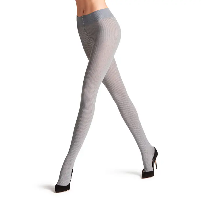 FALKE Family Rib TI Donna Collant Grigio