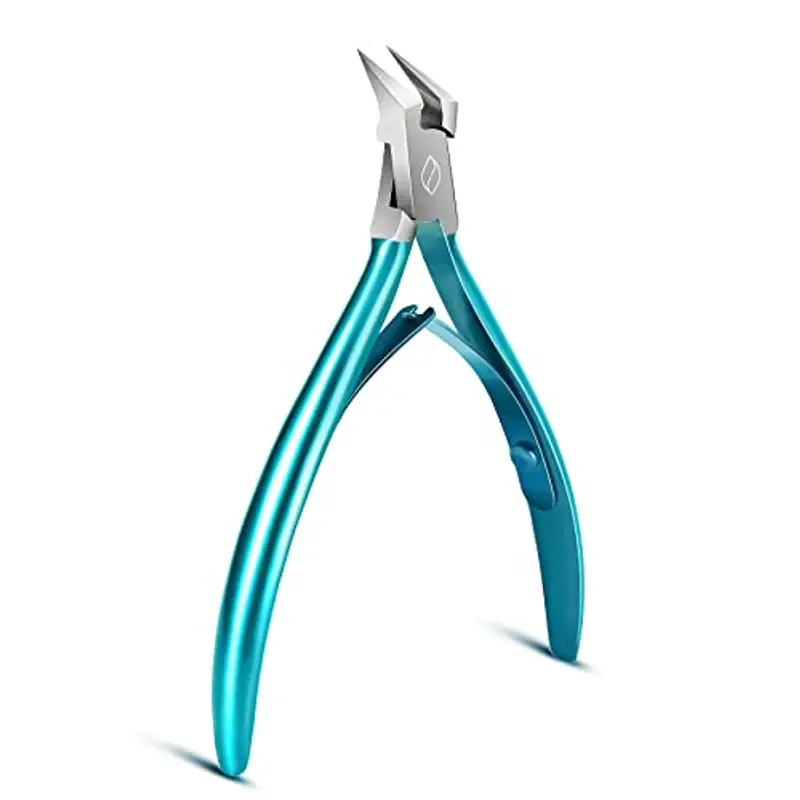 FERYES Wide Jaw - Pinza per unghie con lama diritta per unghie incarnite e unghie spesse, in acciaio inox e punta appuntita per unghie