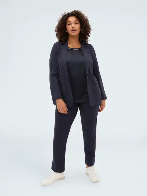 Fiorella Rubino Blazer in Punto Milano Donna, Blu (46 IT)