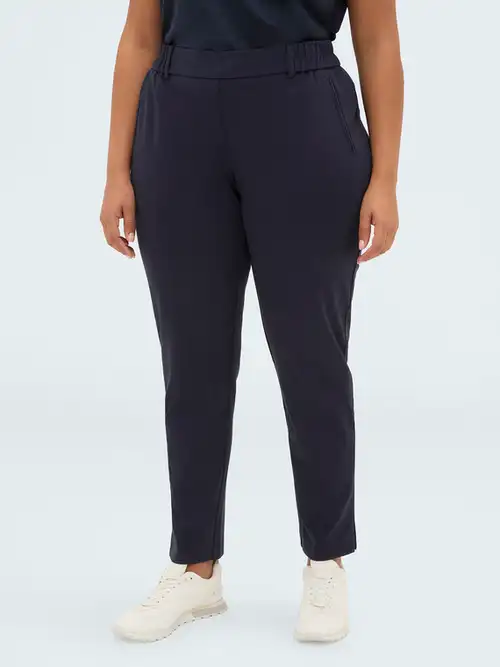 Fiorella Rubino Pantaloni Joggers in Punto Milano Donna, Blu (44-46 IT)