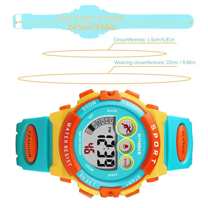 Orologio per Bambini Sportivo Digitale Impermeabile Orologi LED con Allarme per Bambino Bambina Bambini