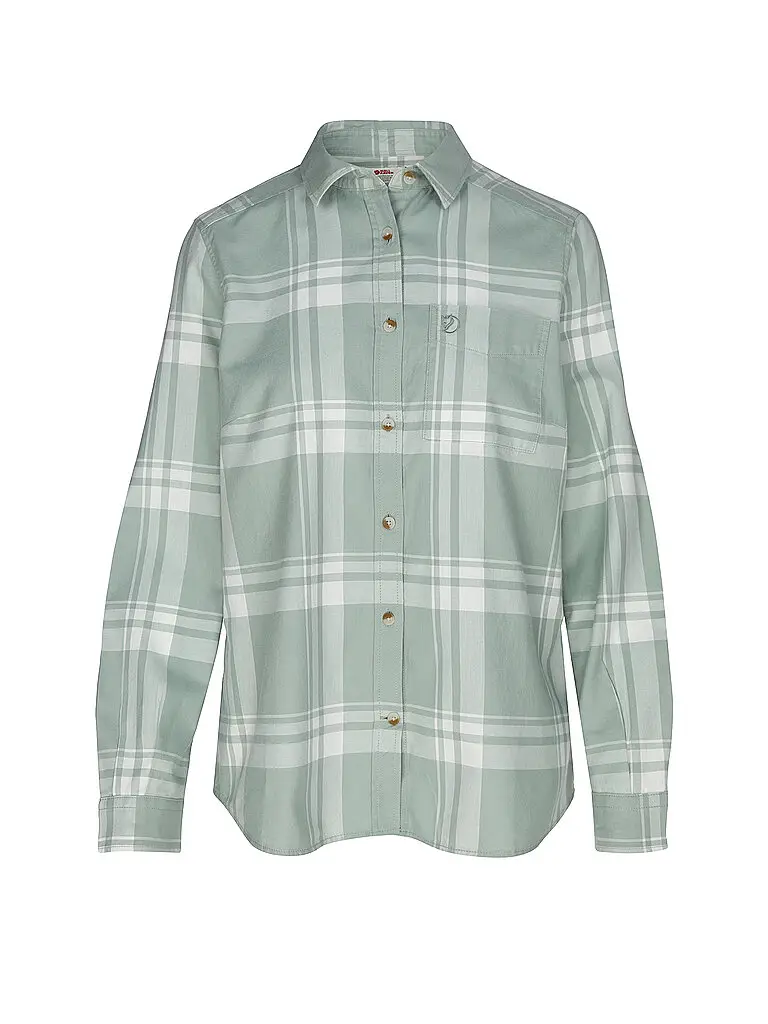 Fjällräven Camicia da donna Oevik Lite Flannel verde chiaro