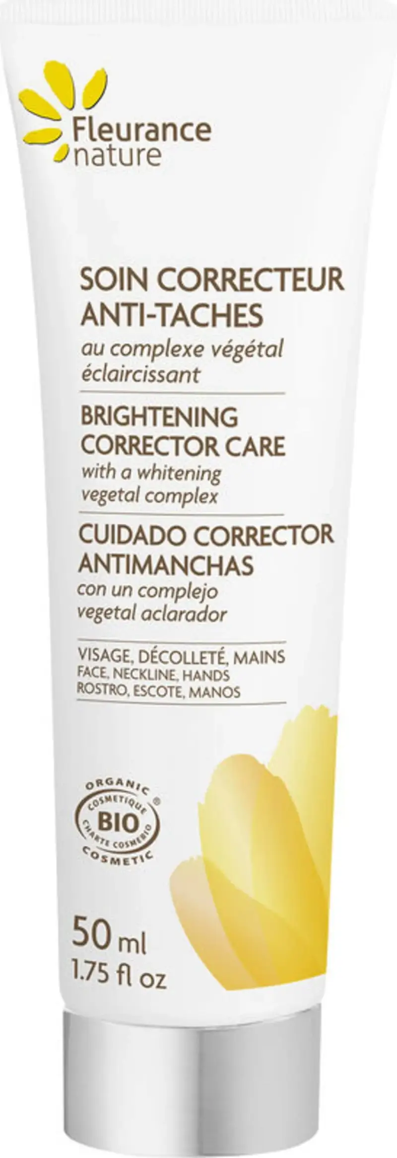 Fleurance nature TRATTAMENTO CORRETTORE ANTI-MACCHIE BIO Viso, décolleté e mani 50ml