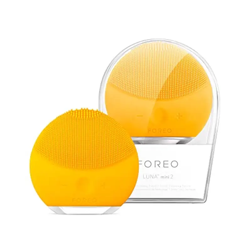 FOREO Luna Mini 2 Spazzola Pulizia Viso, Compatta, Massaggio Hi-Tech, per Tutti i Tipi di Pelle, Ultraigienico, Semplice, Detergente in