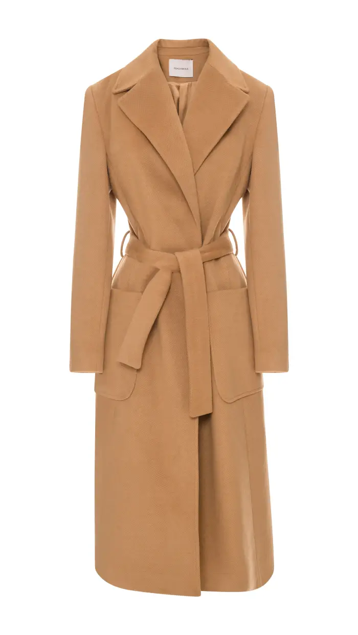 Fracomina Cappotto Lungo Elegante con Cintura in Vita