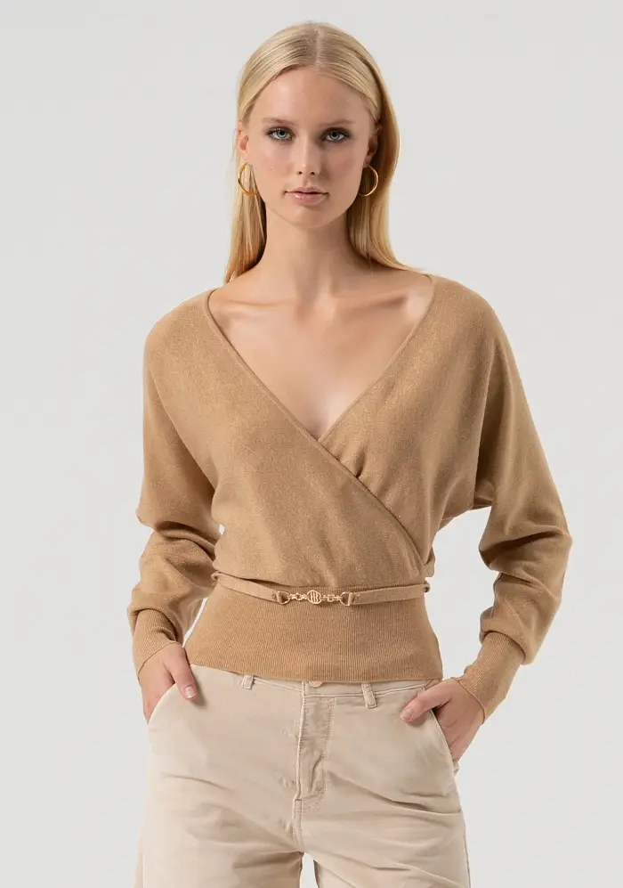 Fracomina Maglia regular con lana e lurex