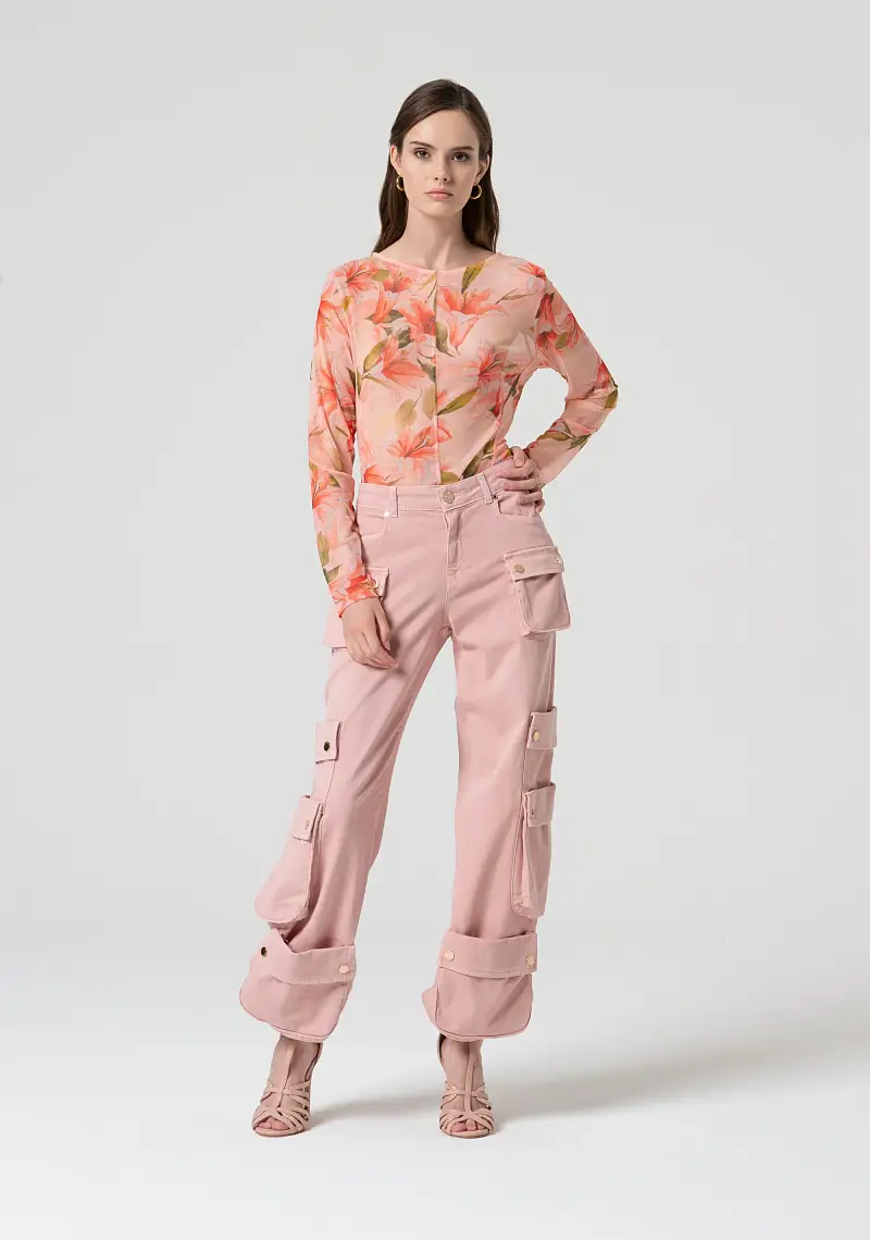 Fracomina Pantalone cargo in cotone