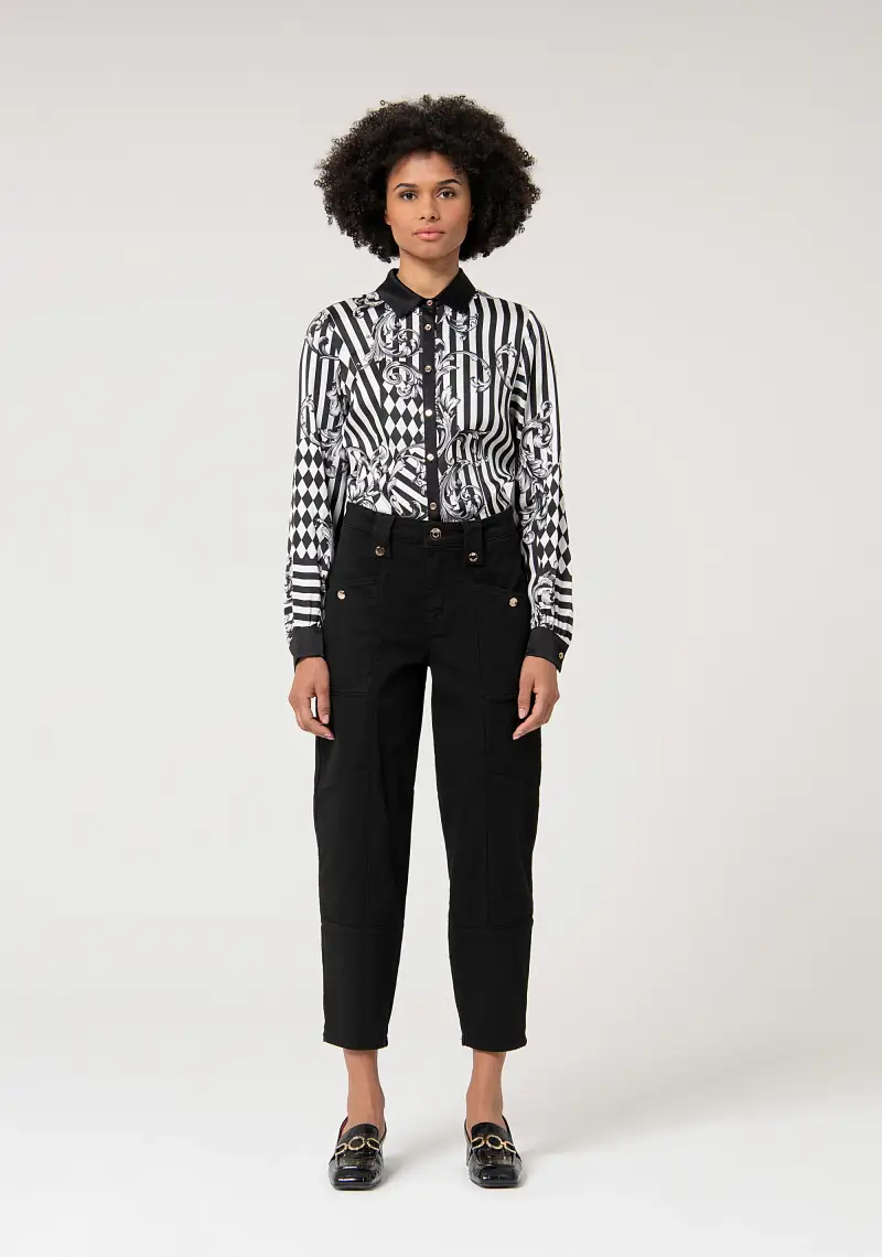 Fracomina Pantalone carrot in gabardine stretch