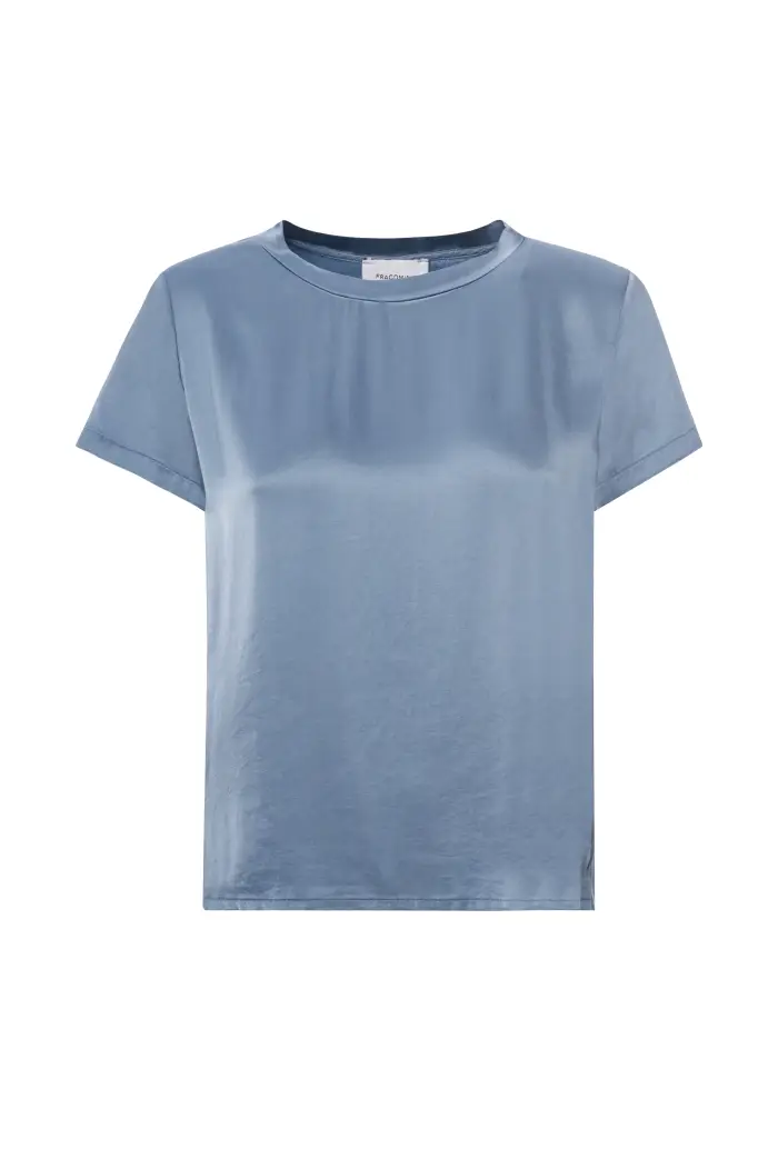 Fracomina T-shirt Effetto Seta a Girocollo