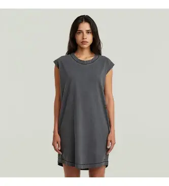 G-Star per donna D28704-E401-B564 Abito grigio lavato (31/32), Casual, Cotone, Senza maniche / cinghie