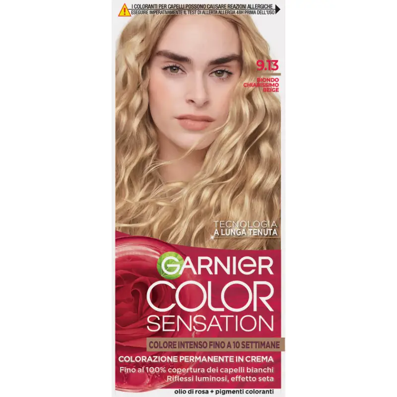 Garnier Color Sensation Colorazione Permanente In Crema 9 13 Biondo Chiarissimo Beige