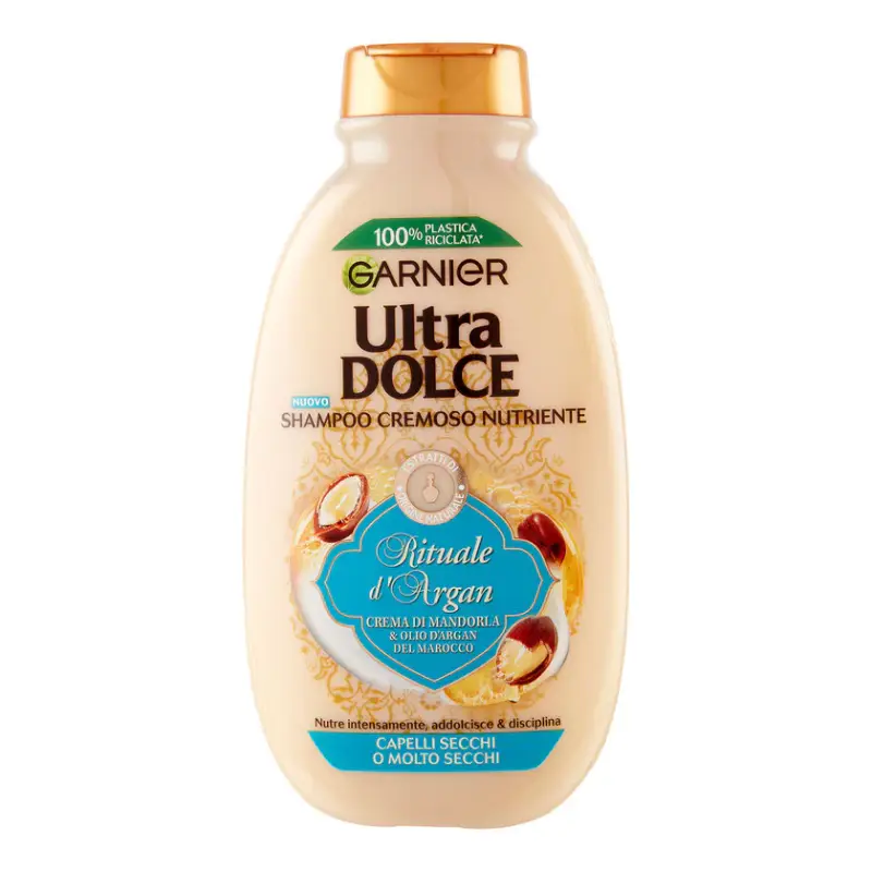 Garnier Ultra Dolce Shampoo Con Crema Di Mandorla E Olio D argan Per Capelli Molto Secchi 250 ml