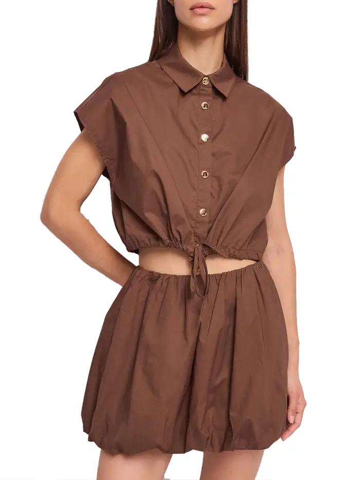 camicia casual gaudì da donna - marrone