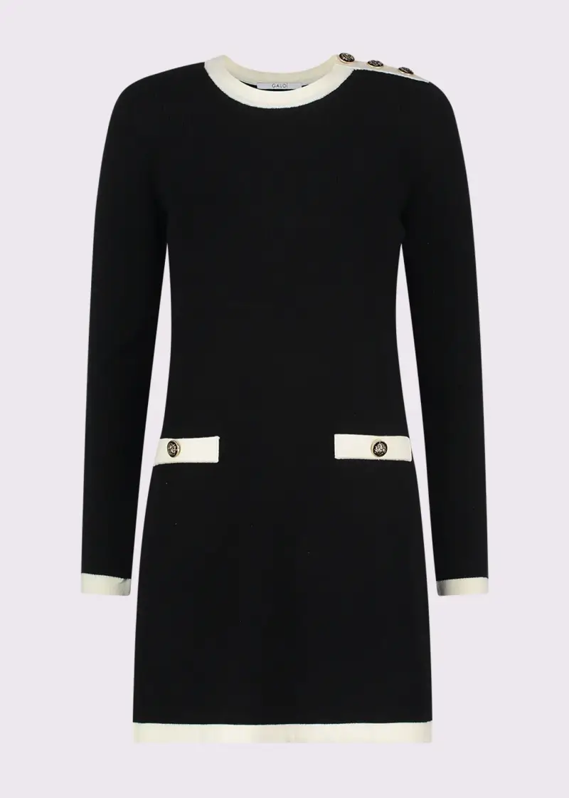 Gaudì Fashion Abito nero da donna in filato Multicolore