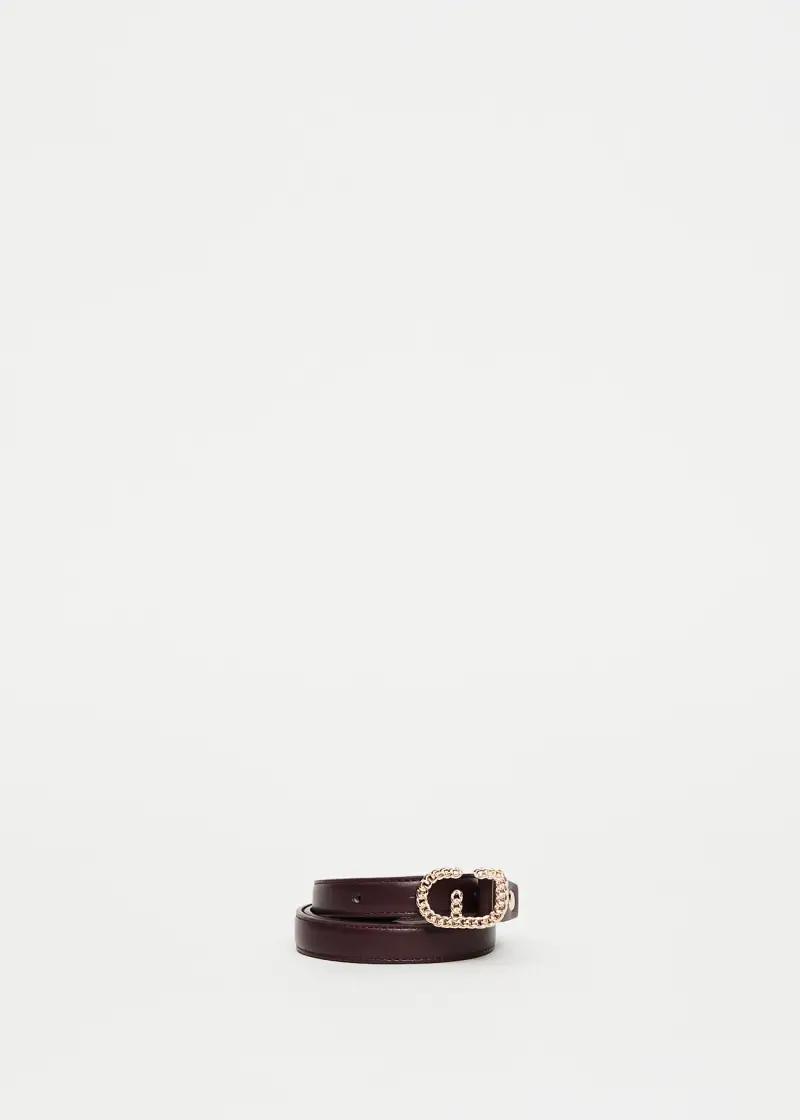 Gaudì Fashion Cintura bordeaux con fibbia a catena Multicolore