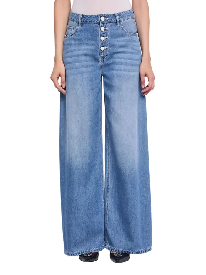 jeans wide gaudì da donna - denim