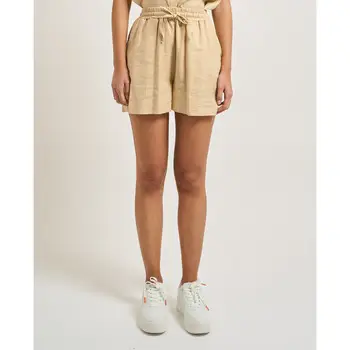 Gaudi Shorts Shorts donna in misto lino Beige