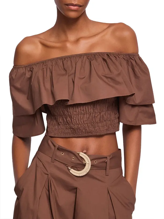 top gaudì da donna - marrone