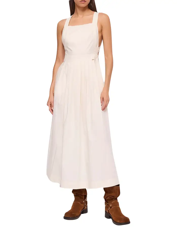 vestito longuette gaudì da donna - avorio