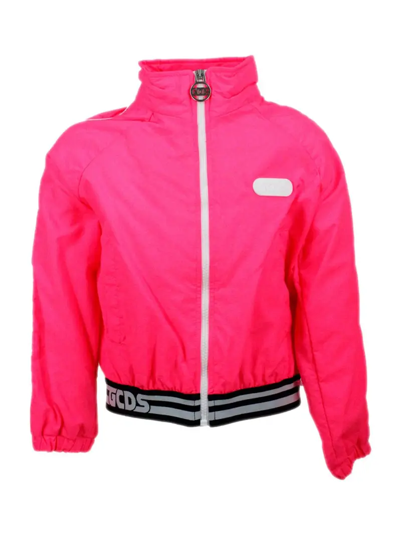 Gcds Giubbino fucsia con logo