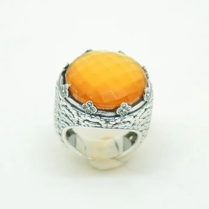Anello Arg 925/000 Con Pietra Taglio Cab Liscia - Gerardo Sacco