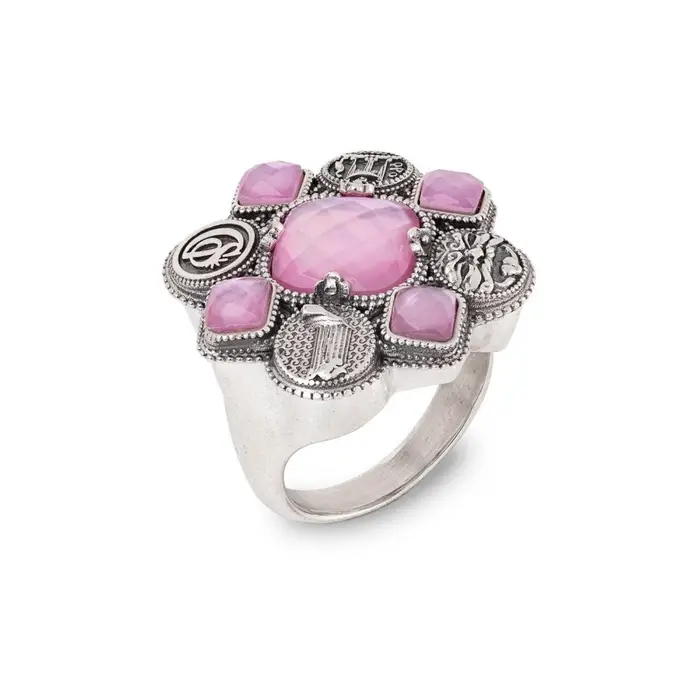 Anello In Argento 925 Con Pietre Sfaccettate - Gerardo Sacco