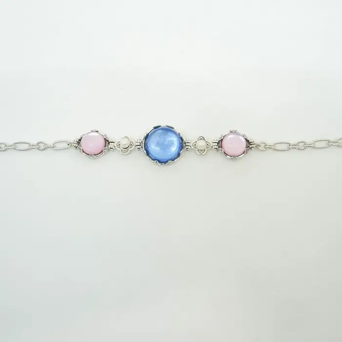 Bracciale Arg 925/000 Con Pietre Taglio Cab Lisce - Gerardo Sacco