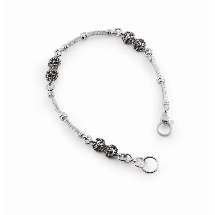 Bracciale Argento Tit 925/000 Con Maschere - Gerardo Sacco