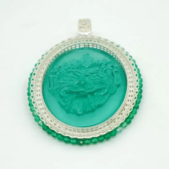 Ciondolo Argento 925 Maschera Pasta Vitrea Zirconia - Gerardo Sacco