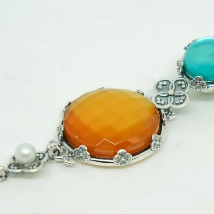 Ciondolo In Argento 925 Con Pietre Lisce Ninfea Chiusa - Gerardo Sacco
