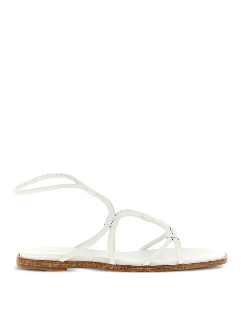 GIANVITO ROSSI Sandali piatti Bianco 4353747