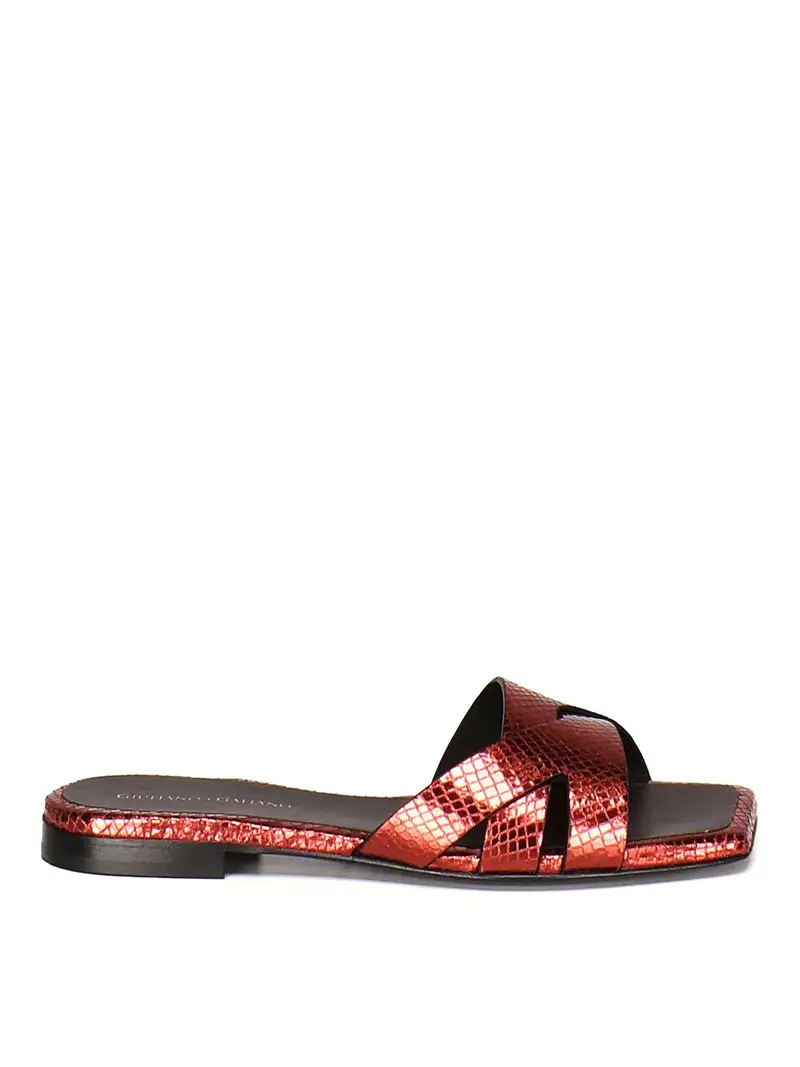 GIULIANO GALIANO Sandali piatti Rosso 3356581
