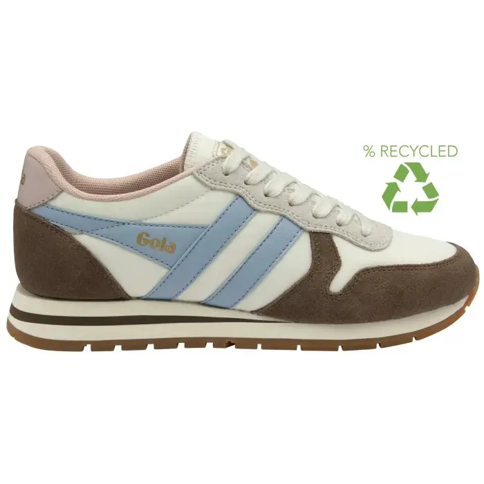 Sneakers da donna in pelle scamosciata Gola Daytona Chute Blanc