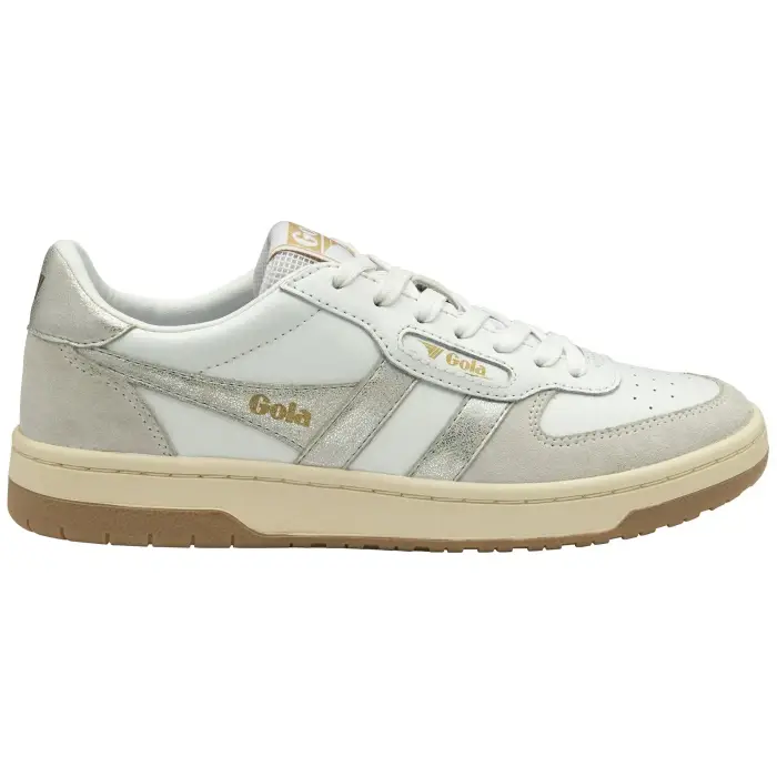 Sneakers da donna in pelle scamosciata Gola Hawk Blanc
