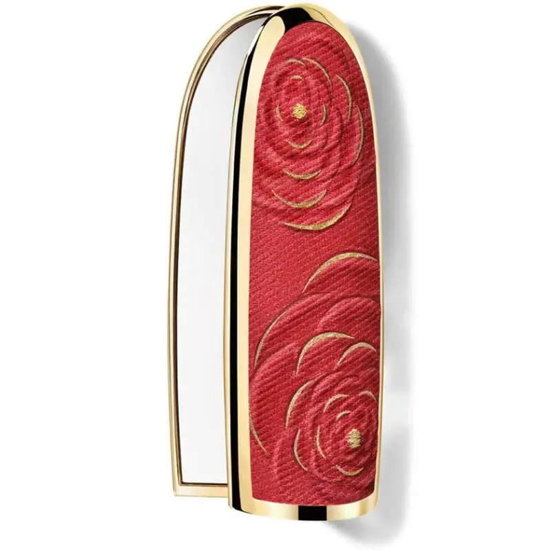 Guerlain Rouge G Blooming Denim La Cover Gioiello Con Doppio Specchio - Edizione Limitata Il Rossetto Ultra-care Personalizzabile Red rose