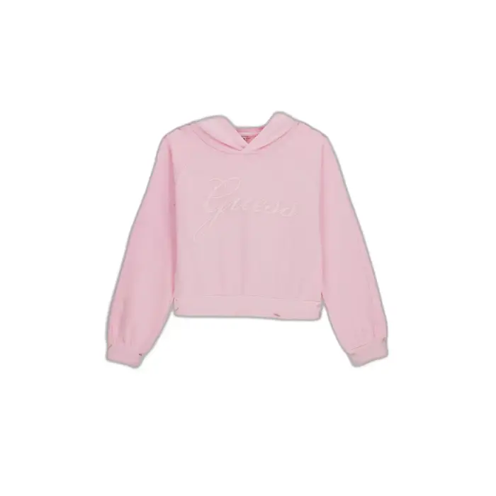 Felpa da bambina con cappuccio Guess GMT Dye Active Rose