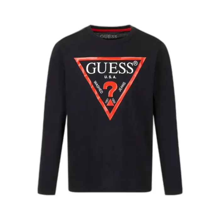 Maglietta a maniche lunghe per bambini Guess Core Noir