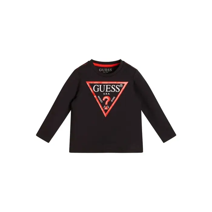 Maglietta a maniche lunghe per bambino Guess Core Marron