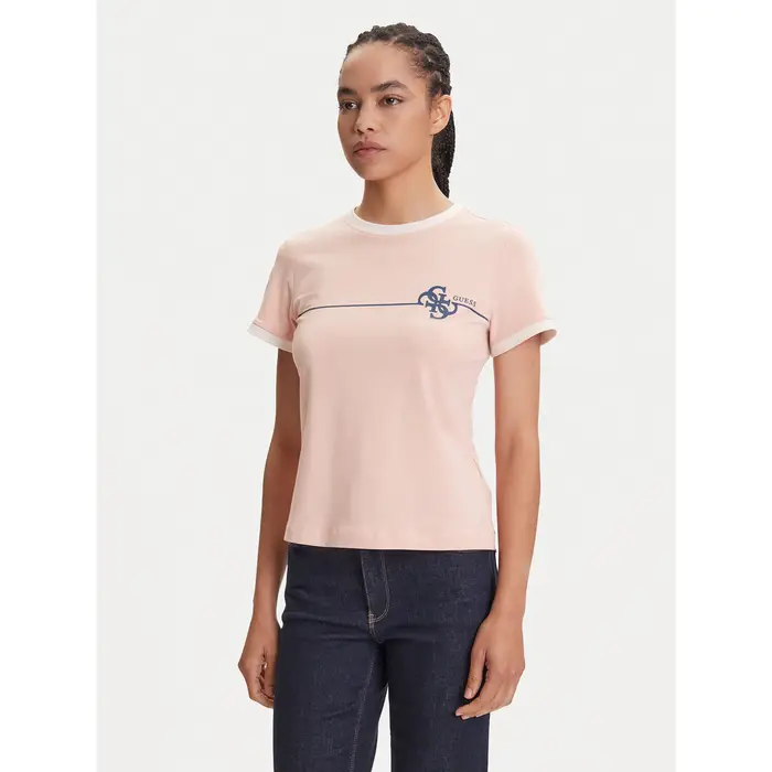 Guess T-shirt V5YI01 J1314 Rosa Regular Fit