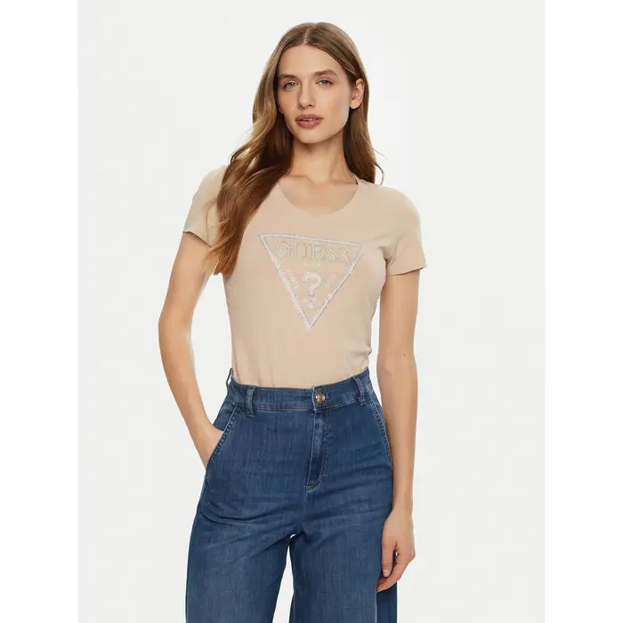 Guess T-shirt W5RI11 J1314 Beige Regular Fit