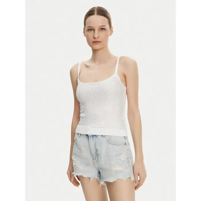 Top W5GR47 Z3MN2 Bianco Regular Fit