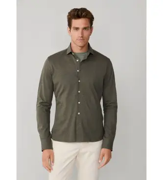 per uomo HM3010637 Maglia verde in piqué (XXL), Casual, Cotone, Manica lunga