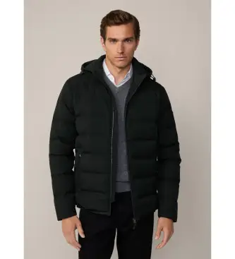 per uomo HM403217 Cappotto ibrido imbottito verde scuro (M), Casual, Polister riciclato, Sostenibile