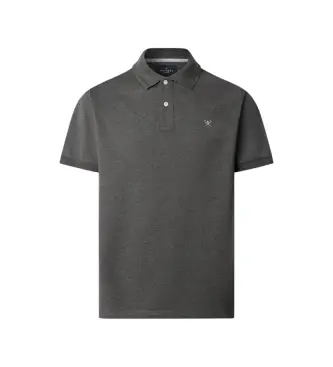 per uomo HM5600089 Polo con colletto jacquard grigio (XL), Casual, Cotone, Manica corta