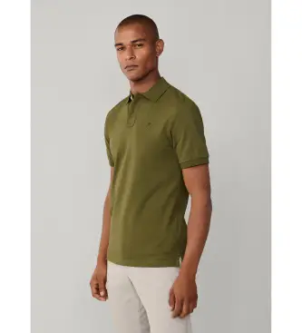 per uomo HM5600093 Polo slim fit con logo verde (XL), Casual, Cotone, Manica corta