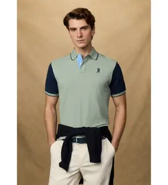 per uomo HM5600133 Polo Heritage H Quad verde (XXL), Casual, Cotone, Manica corta