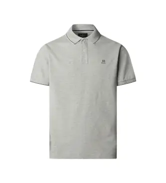 per uomo HM5600136 Polo Heritage con punte grigie (M), Casual, Grigio, Cotone, Manica corta