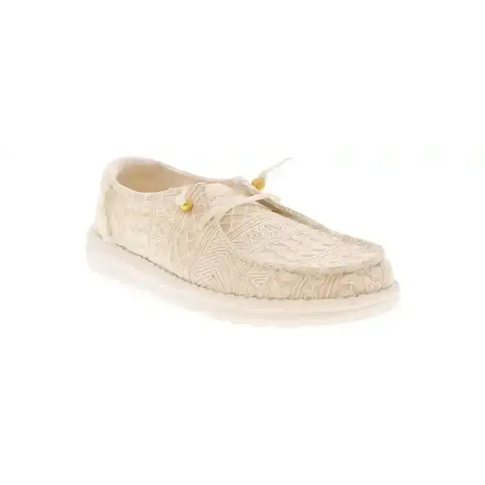 Hey Dude Scarpe da barca da donna Wendy Crochet Lace Blanc
