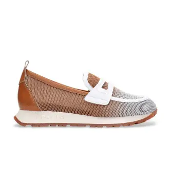 Hispanitas per donna BHV254043 Mocassini in pelle Kansas marrone, 3 a 5cm, Nessuno, Casual